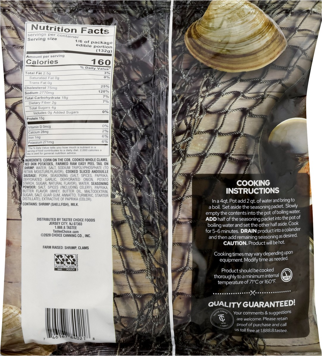 slide 9 of 9, Tastee Choice Clam Bake 35.13 oz, 35.13 oz