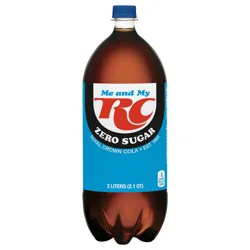 RC Cola Zero Sugar Soda, 2 L bottle