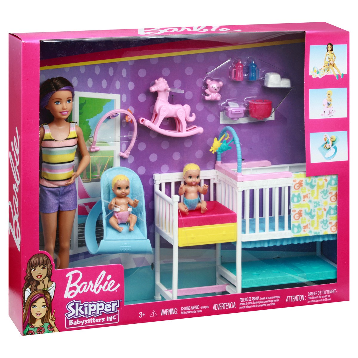 slide 2 of 9, Barbie Skipper Babysitters Inc. 3+ Doll and Playset 1 ea, 1 ct