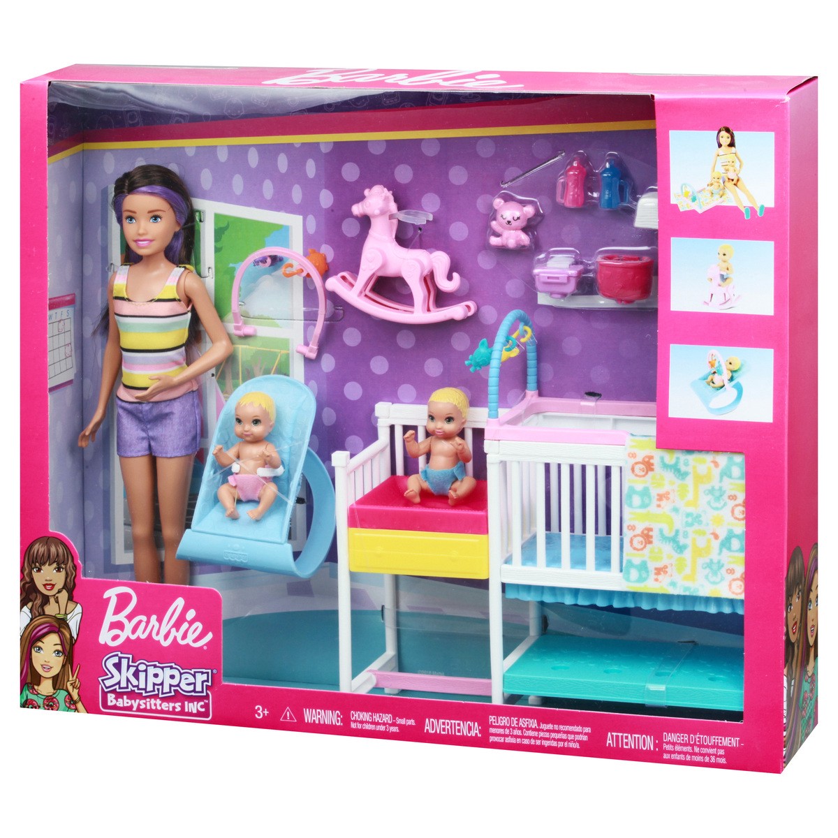 slide 3 of 9, Barbie Skipper Babysitters Inc. 3+ Doll and Playset 1 ea, 1 ct