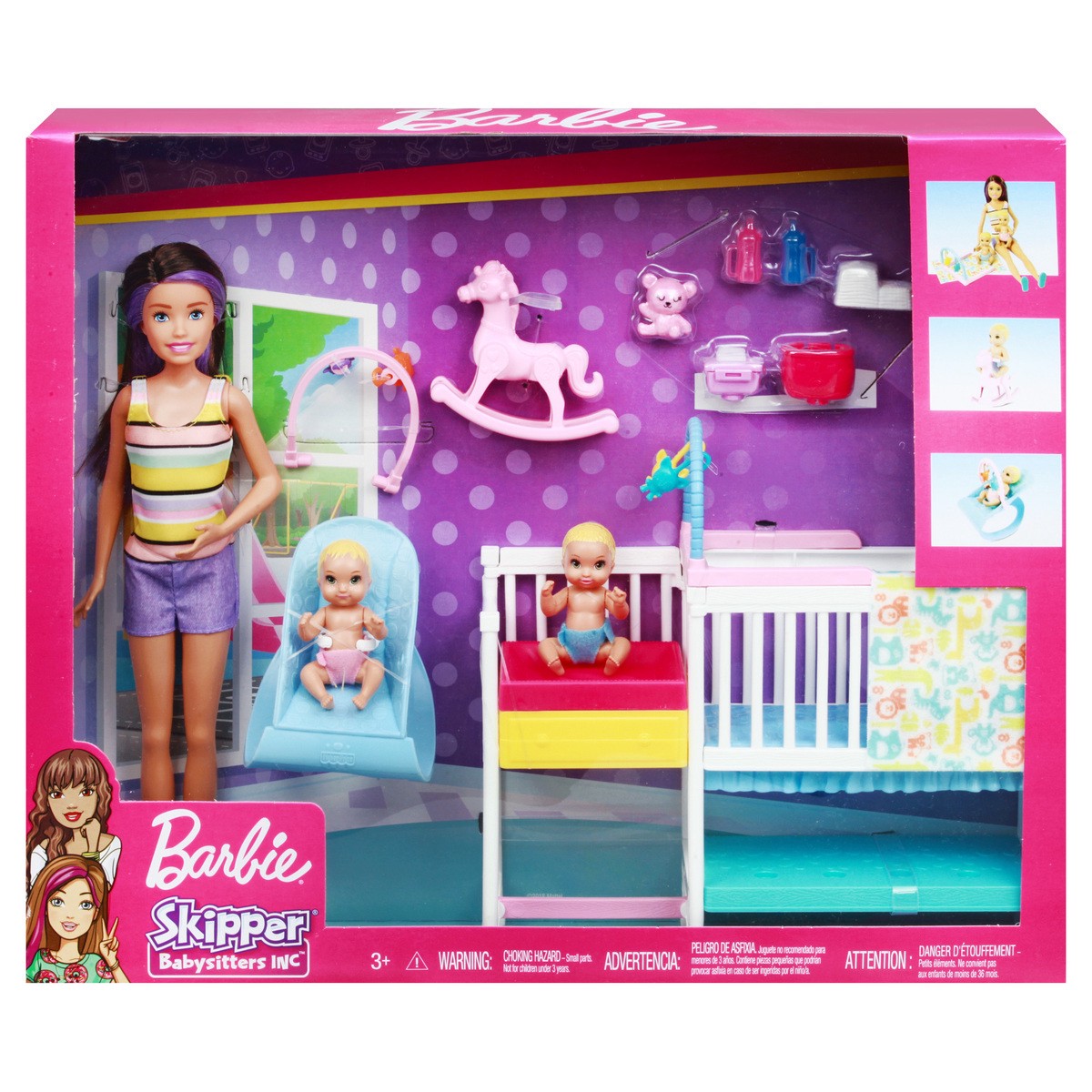 slide 1 of 9, Barbie Skipper Babysitters Inc. 3+ Doll and Playset 1 ea, 1 ct