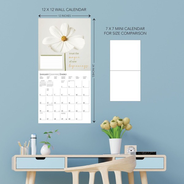 slide 5 of 5, 2025 Graphique Inspirational Monthly Wall Calendar, 12"" X 12"", A Fresh Start, January 2025 To December 2025, Cy347, 1 ct