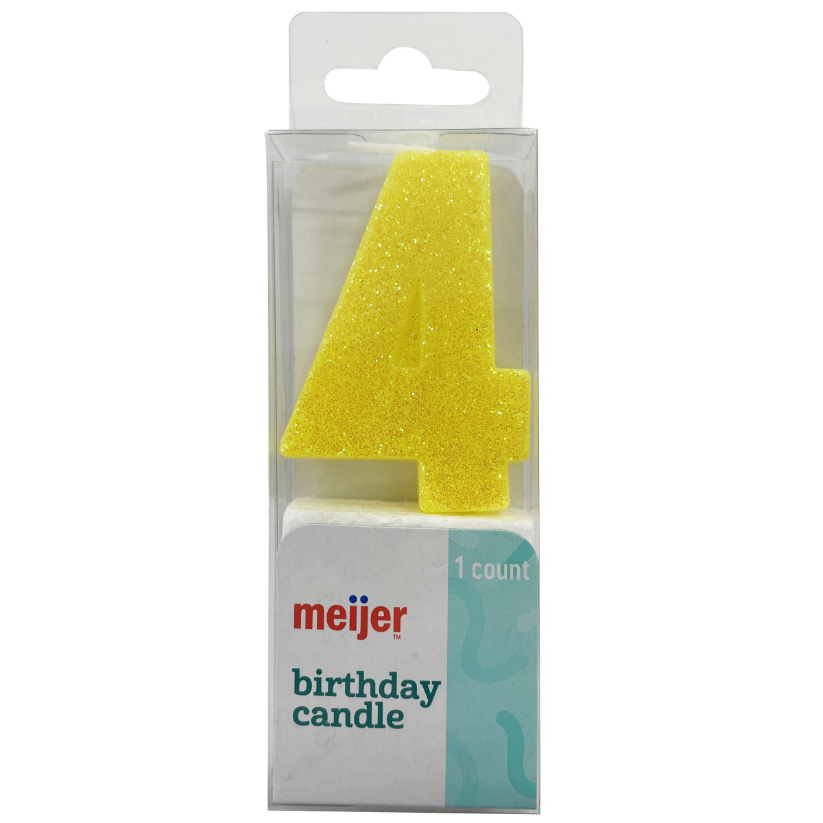 slide 1 of 1, Meijer Birthday Candle, Number 4, 1 ct