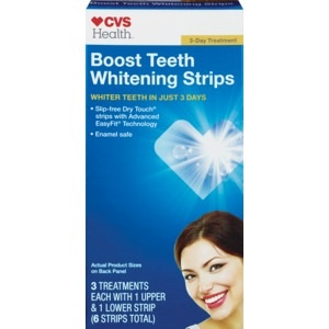 slide 1 of 1, CVS Health Boost Teeth Whitening Strips, 6 ct