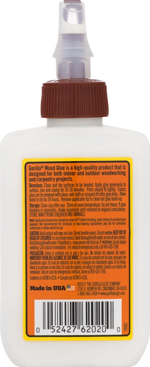 slide 9 of 9, Gorilla Wood Glue 4 fl oz, 4 fl oz