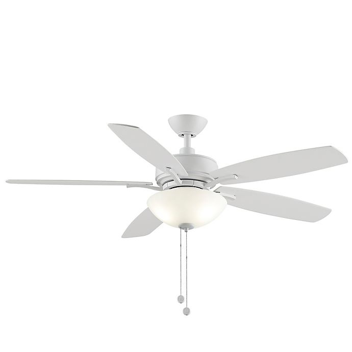 slide 1 of 1, Fanimation Aire Deluxe Ceiling Fan - Matte White with Matte White Blades, 52 in