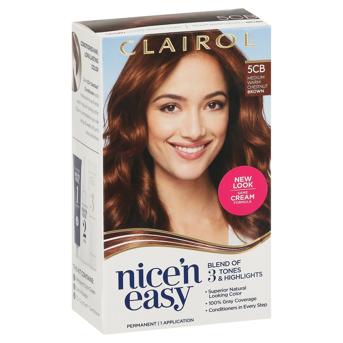 slide 9 of 9, Nice'n Easy Clairol Nice 'N Easy 5CB Medium Warm Chestnut Brown, 1 ea