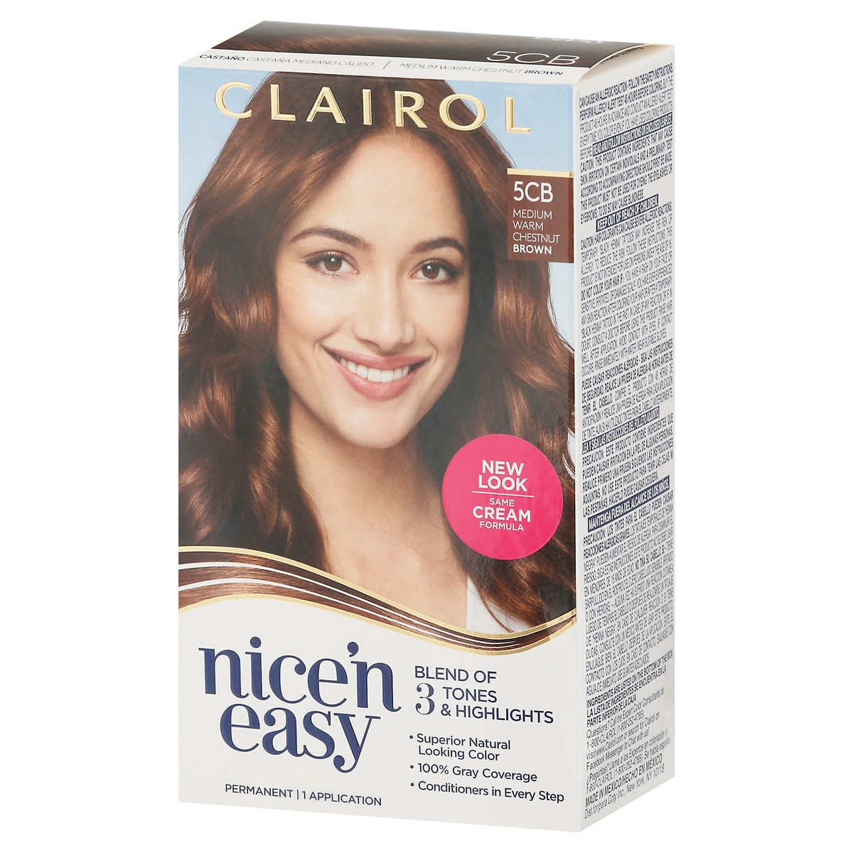 slide 3 of 9, Nice'n Easy Clairol Nice 'N Easy 5CB Medium Warm Chestnut Brown, 1 ea