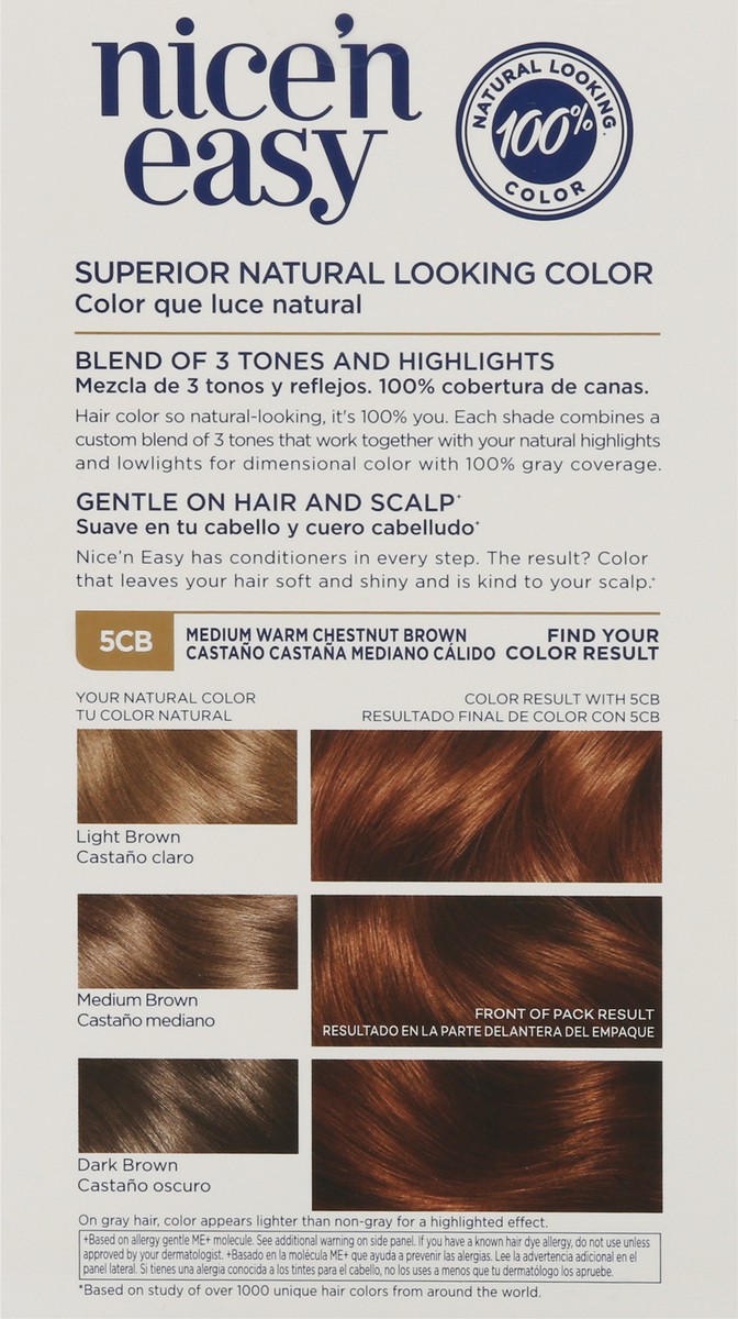 slide 2 of 9, Nice'n Easy Clairol Nice 'N Easy 5CB Medium Warm Chestnut Brown, 1 ea