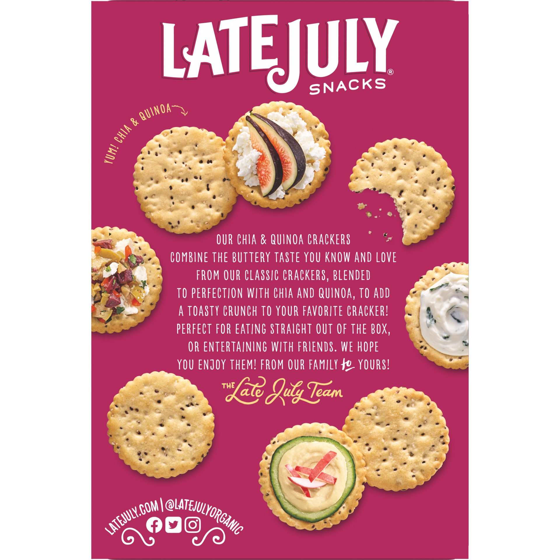 slide 2 of 5, Late July Organic Chia & Quinoa Crackers 6 oz, 6 oz