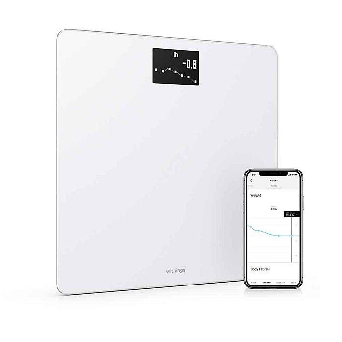 slide 1 of 6, Withings BodyWeight, BMI & Wi-Fi Smart Scale with Smartphone App - White, 1 ct