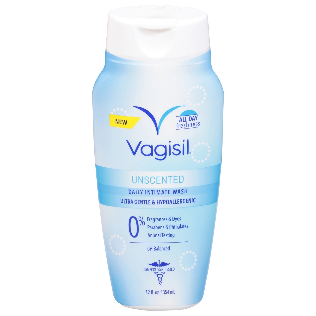 slide 1 of 1, Vagisil Daily Intimate Feminine Wash Unscented, 12 fl oz