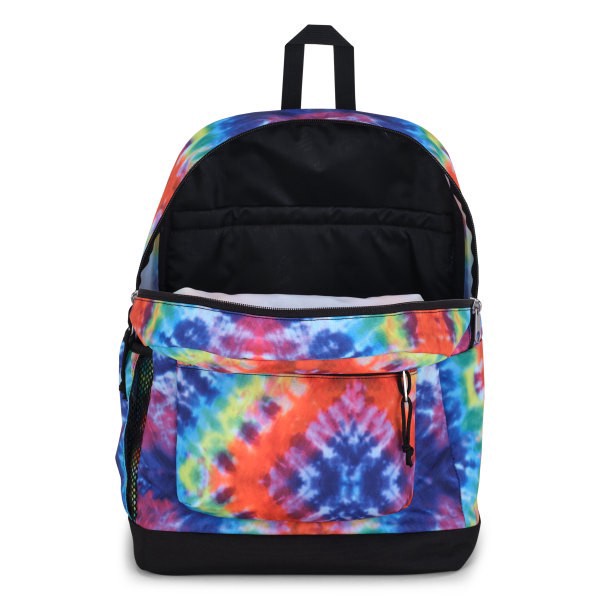 slide 2 of 8, Jansport Cross Town Plus Backpack With 15"" Laptop Pocket, Red Multi Hippie Days, 1 ct