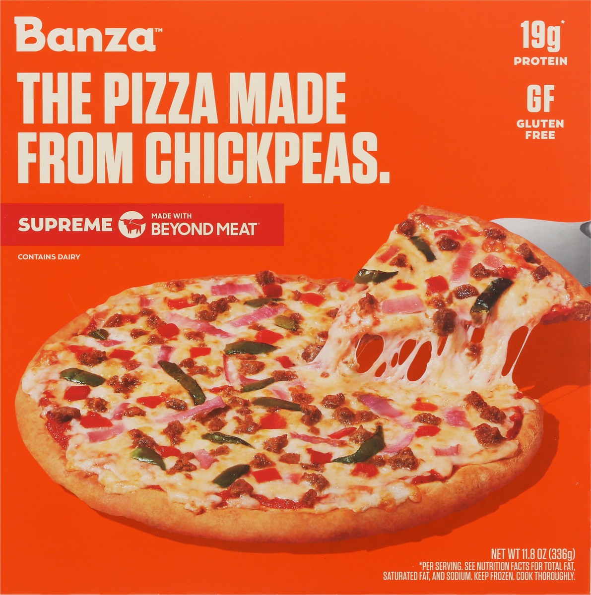 slide 13 of 14, Banza Supreme Made From Chickpeas Pizza 11.8 oz, 11.8 oz