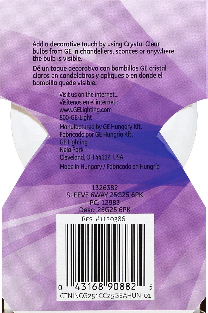 slide 2 of 4, GE Crystal Clear 25 Watts Decorative Light Bulb, 1 ct