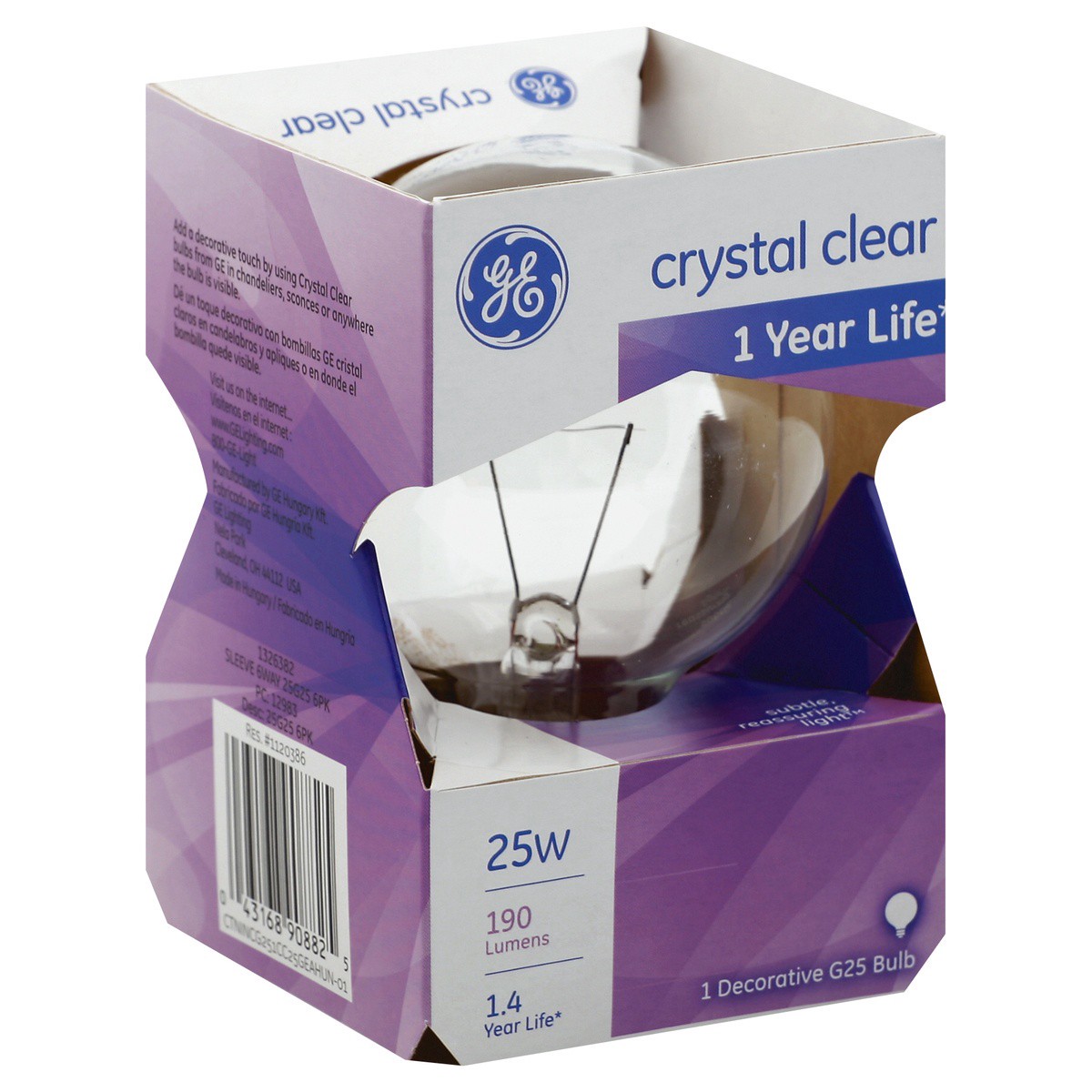 slide 1 of 4, GE Crystal Clear 25 Watts Decorative Light Bulb, 1 ct