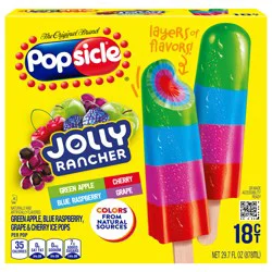 Popsicle Jolly Rancher™ Ice Pops Candy Flavor Ice Pop, 29.7 oz, 18 Count