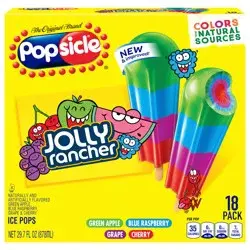 Popsicle Jolly Rancher Ice Pops - 18pk