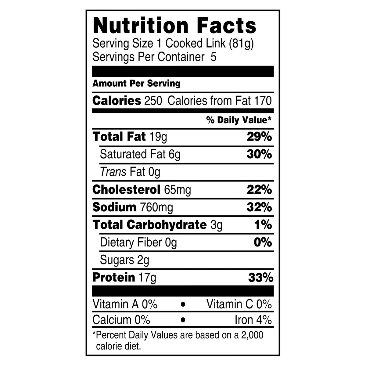 slide 2 of 5, Hillshire Farm All Natural* Beer Bratwurst Pork Sausages, 5 Count, 19 oz. (Fresh), 19 oz