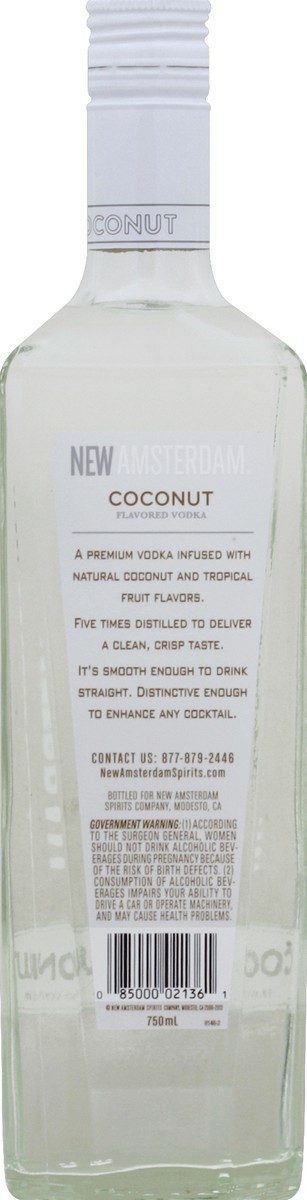 slide 2 of 3, New Amsterdam Coconut Vodka, 750 ml