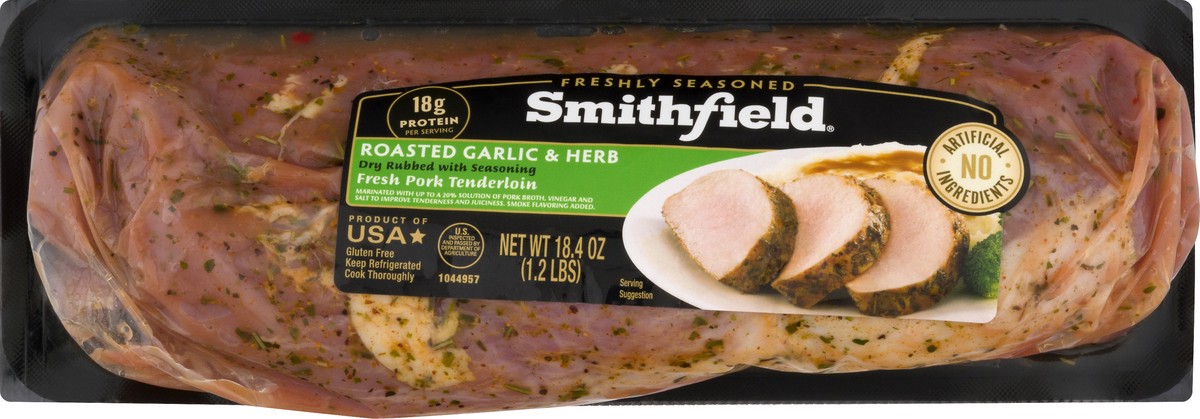 slide 2 of 9, Smithfield® garlic & herb tenderloin, 19.2 oz