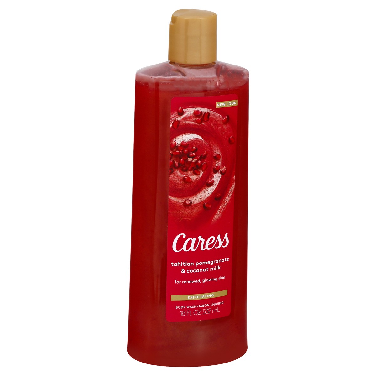 slide 2 of 9, Caress Tahitian Renewal Pomegranate & Coconut Milk Scent Exfoliating Body Wash Soap - 18 fl oz, 18 fl oz