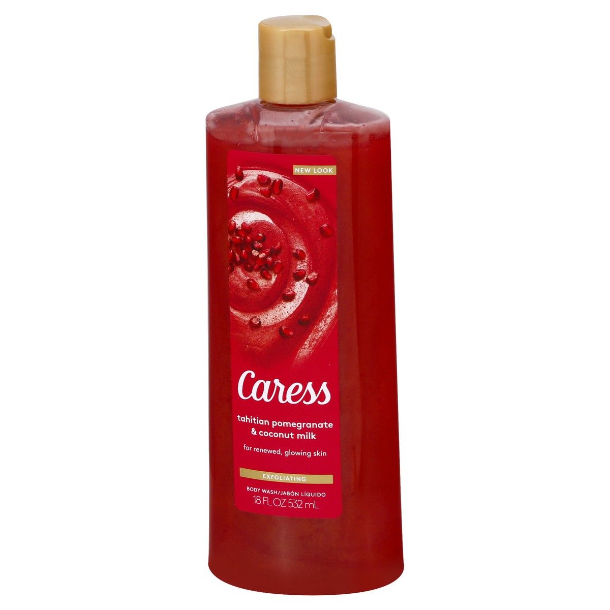 slide 3 of 9, Caress Tahitian Renewal Pomegranate & Coconut Milk Scent Exfoliating Body Wash Soap - 18 fl oz, 18 fl oz