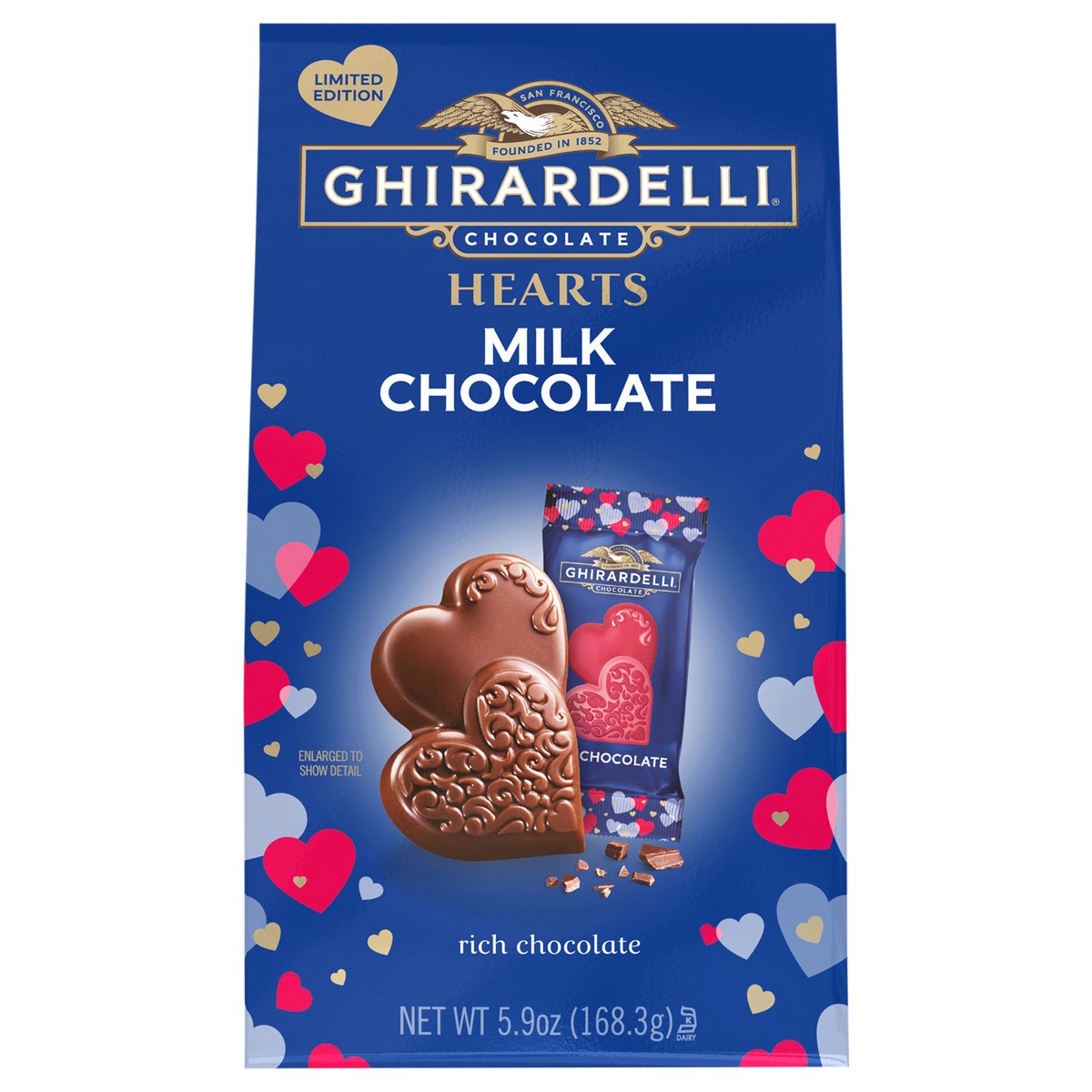 slide 1 of 5, GHIRARDELLI Milk Chocolate Hearts, 5.9 oz, 5.9 oz