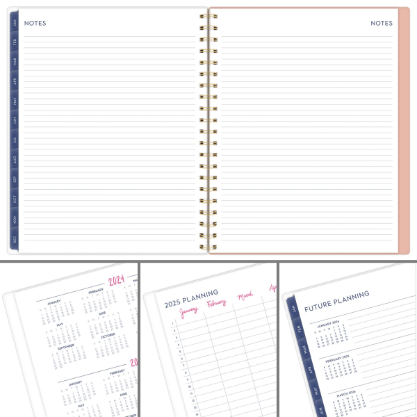 slide 5 of 9, 2025 Cambridge Ettavee Weekly/Monthly Planner, 8-1/2"" X 11"", Leaf, January To December, 1 ct