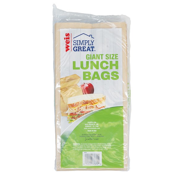 slide 1 of 1, Weis Quality Giant Lunch Bags, 50 ct