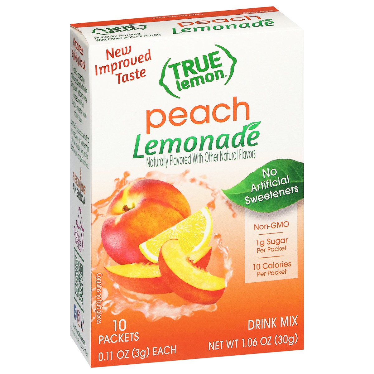 slide 9 of 13, True Lemon Peach Lemonade Drink Mix 10 - 0.11 oz Packets, 10 ct