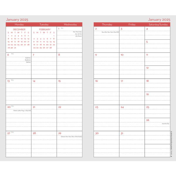 slide 3 of 5, 2024-2026 Graphique 29-Month Monthly Pocket Planner, 4"" X 6"", Classic Charm, August To December, 1 ct