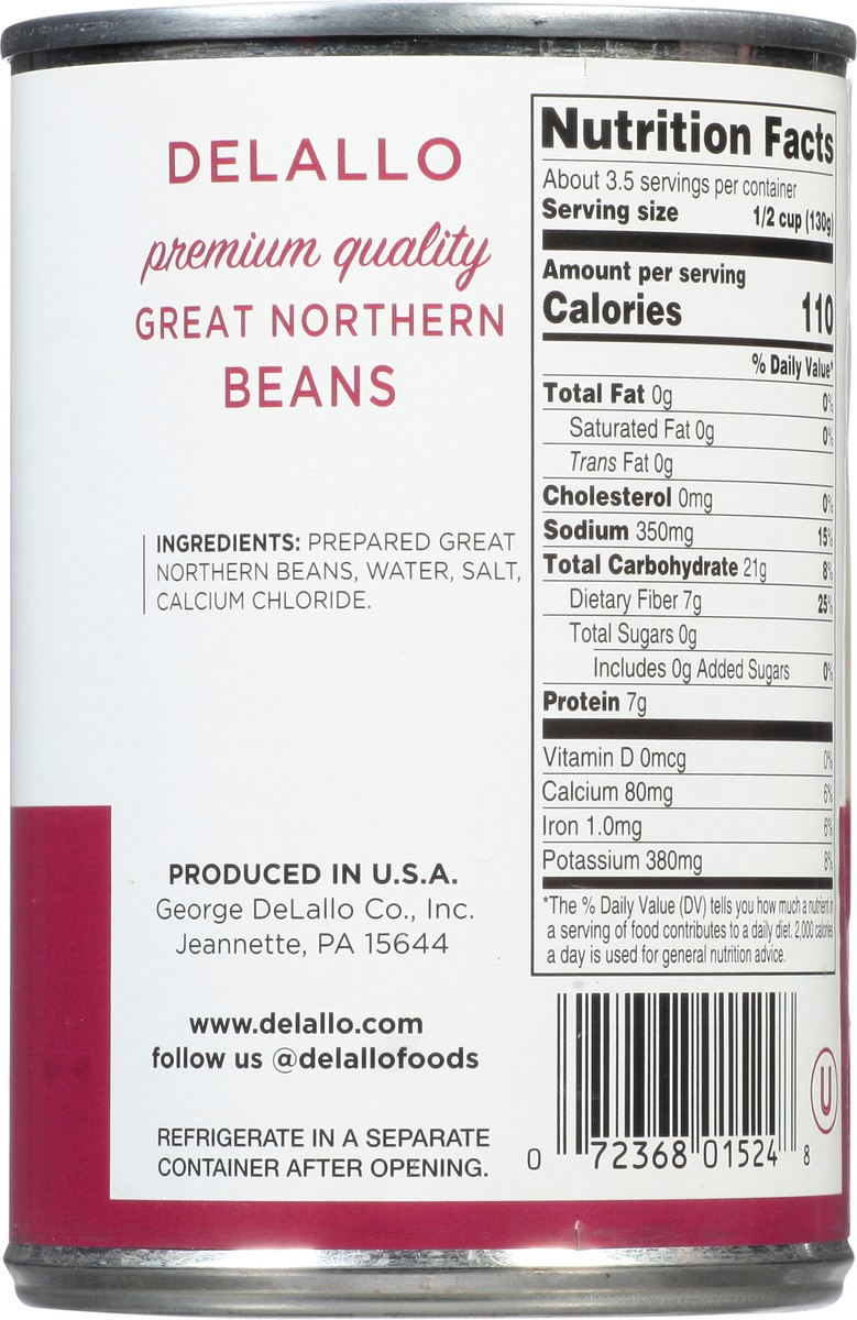 slide 12 of 14, DeLallo Great Northern Beans 15.5 oz, 15.5 oz