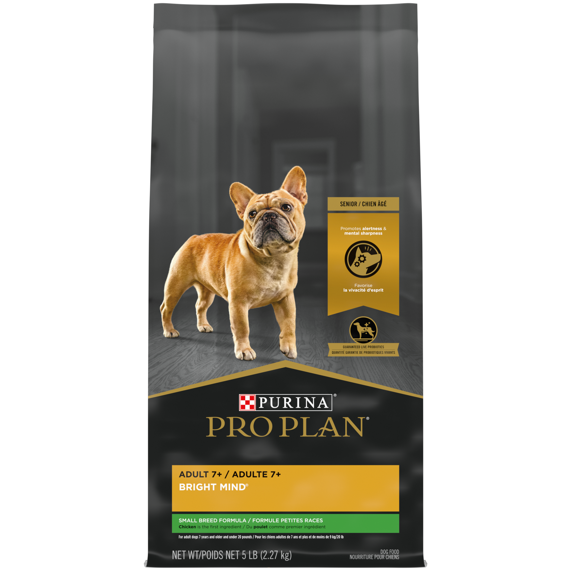 slide 1 of 1, Purina Pro Plan Bright Mind Small Breed Formula Adult 7+ Dry Dog Food, 5 lb