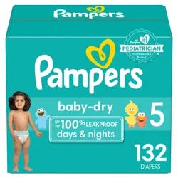 Pampers Baby Dry Baby Diapers Size 5 (27+ lbs)