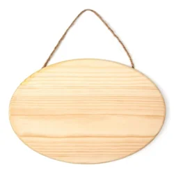 Cousin Basic Wooden Plaque with Jute Oval