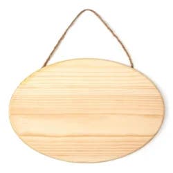 Cousin Basic Wooden Plaque with Jute Oval