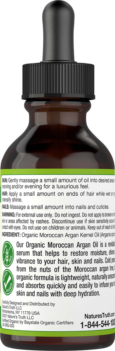 slide 5 of 5, Nature's Truth Organic Moroccan Argan Oil Serum, 2 fl oz