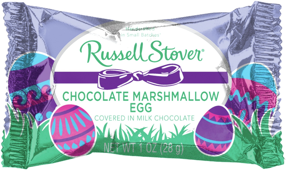 slide 1 of 1, Russell Stover Milk Chocolate Marshmallow Egg, 1 oz