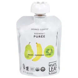 White Leaf Provisions Pear + Banana + Kiwi Baby Food 3.17 oz