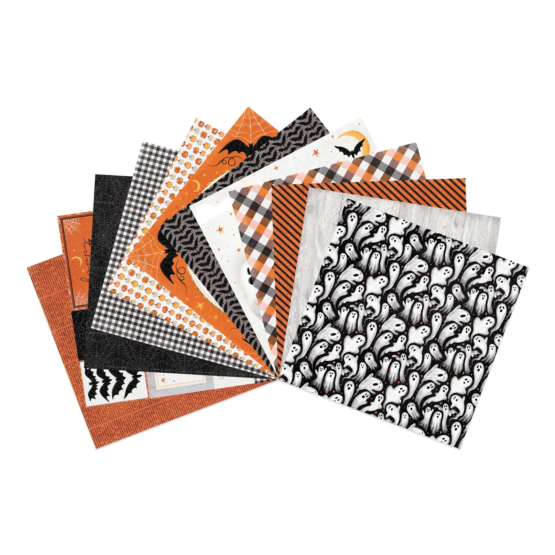 slide 3 of 3, 12" X 12" Vintage Halloween Paper Pad By Recollections, 24 Sheets, 12 in x 12 in