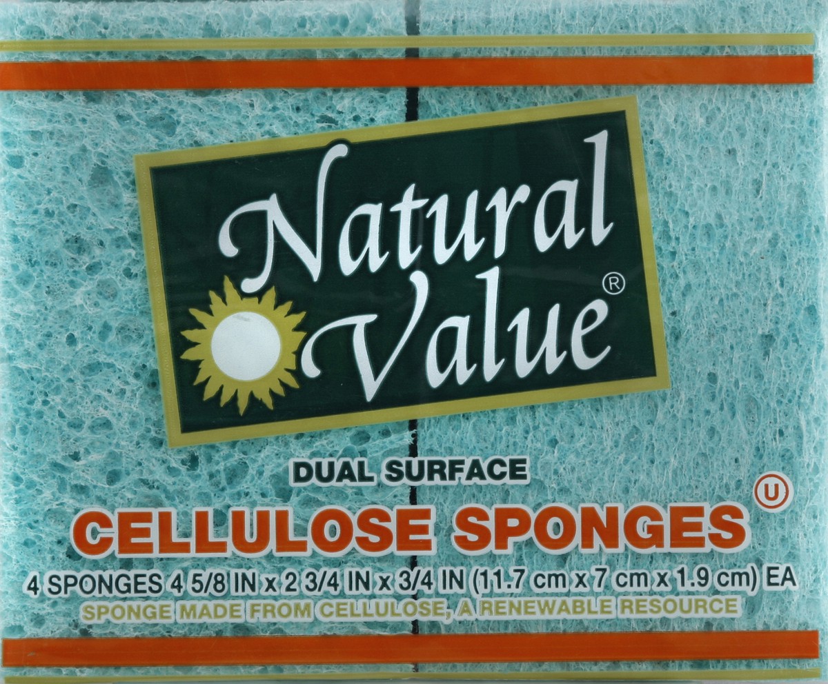 slide 4 of 5, Natural Value Sponge, 4 ct