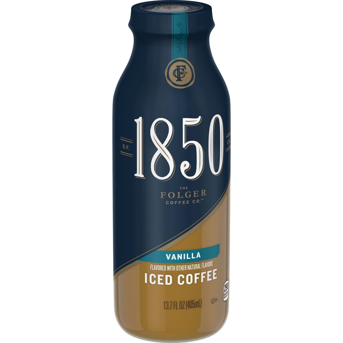 slide 2 of 9, Folgers 1850 Vanilla Iced Coffee, 13.7 fl oz