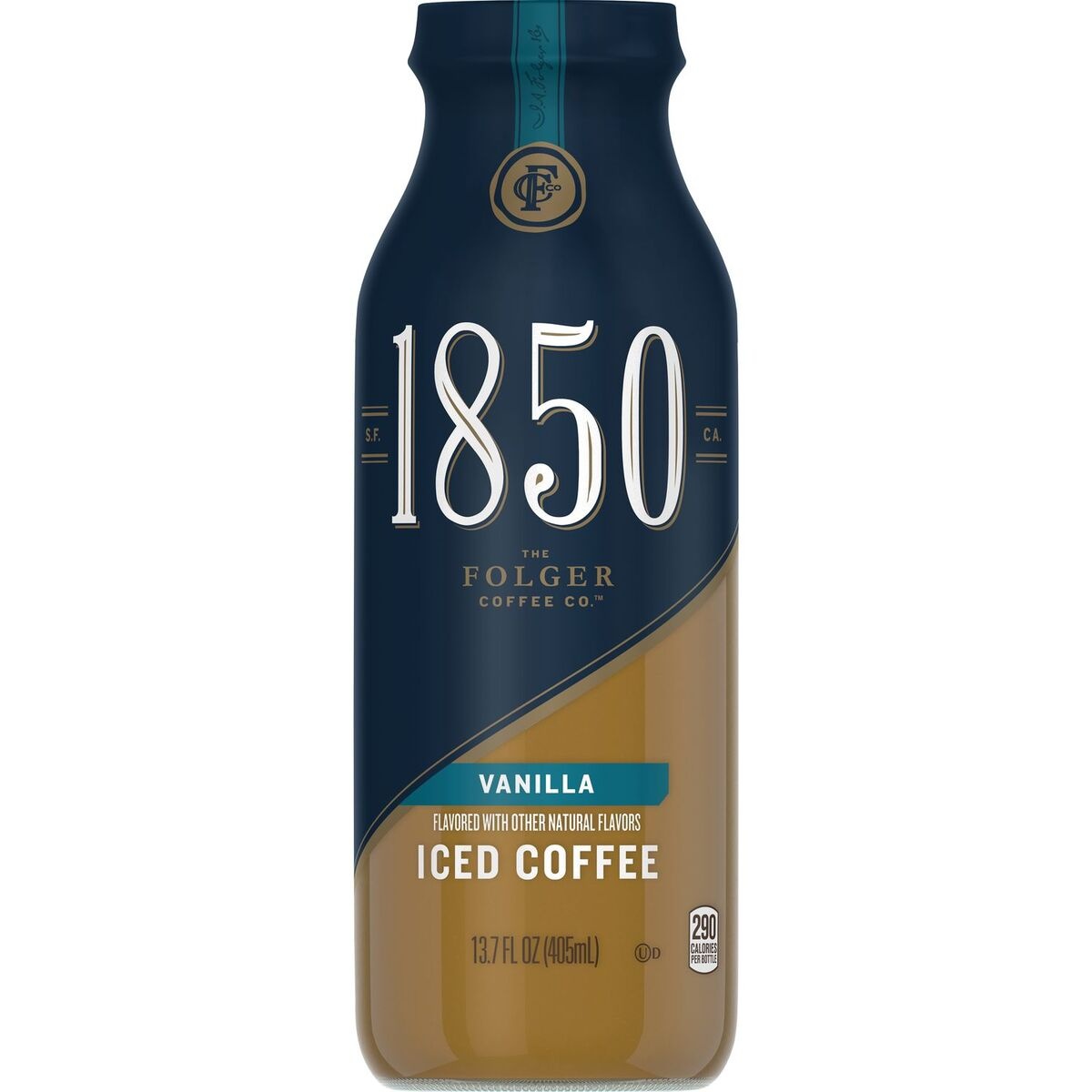 slide 8 of 9, Folgers 1850 Vanilla Iced Coffee, 13.7 fl oz