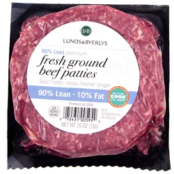 Lunds & Byerlys 90%/10% Premium Fresh Ground Beef Patties 16 oz
