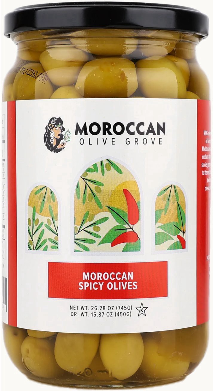 slide 1 of 1, Moroccan Olive Grove Moroccan Spicy Olives, 26.28 oz