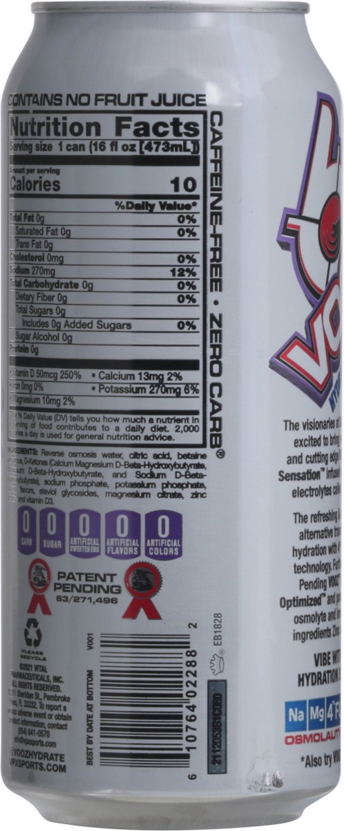 slide 5 of 9, Bang Vooz Hydration Sensation Blackberry Blitz Energy Drink - 16 fl oz, 16 fl oz