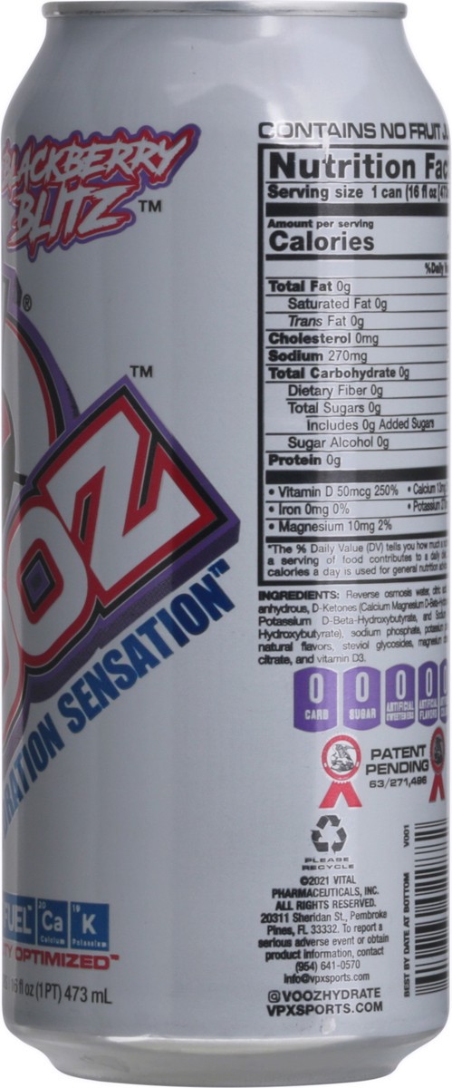 slide 8 of 9, Bang Vooz Hydration Sensation Blackberry Blitz Energy Drink - 16 fl oz, 16 fl oz