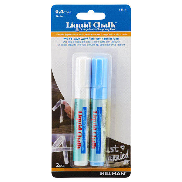 slide 1 of 1, Hillman Liquid Chalk Marker, 2 ct