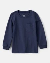 Carter's Carters Baby Boy Long-Sleeve Pocket Tee - Navy Navy 12M